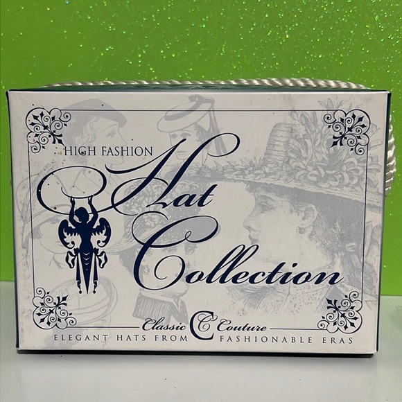 Classic Couture Hat Collection Black & White Hat with Stand - Picture 8 of 10